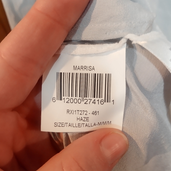 BCBGMaxazria Marissa 100% silk grey blouse size M - Picture 11 of 11